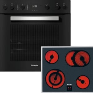MIELE TwinSet Comfort (Backofen H 2459 E und Kochfeld KM 6003 LPT), Einbauherdset (Elektrokochfeld, A+, 76 l)