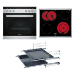 SIEMENS EQ411TA10 iQ100 (Backofen), iQ300 (Kochfeld), Einbauherdset (Elektrokochfeld, A, 66 l)
