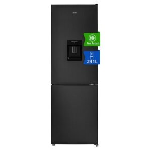 CHIQ FBM228NE4DE No Frost mit Wasserspender Kühlgefrierkombination (E, 221 kWh, 170 cm hoch, Dunkel Edelstahl)