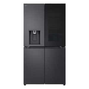 LG GMG961NPKE InstaView® Multi-Door  Side-by-Side (637 l, E, 1792 mm hoch, Essence Black Steel)