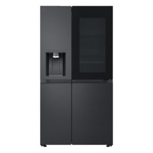 LG GSXE90EVDD mit Craft Ice, InstaView Door-in-Door®, Side-by-Side (628 l, D, 1790 mm hoch, Essence Matte Black)