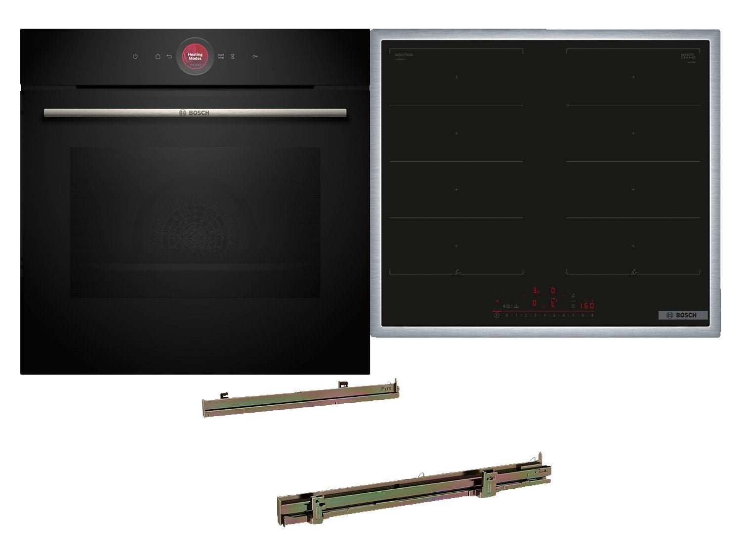 BOSCH HBD80PY53 Serie 8/Serie 6, Einbaubackofenset (Induktionskochfeld, A+, 71 l)