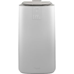 DELONGHI Pinguino PAC AP98 GentleJet, Wohlfühlklima, 3-in1: Kühlung, Entfeuchtung, Ventilation, sanfte Luftverteilung, leises mobiles Klimagerät Weiß/Elfenbeinweiß (Max. Raumgröße: 37,5 m², EEK: A+)