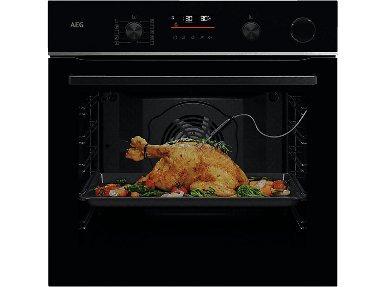 AEG TR6PB51ZSB, Einbaubackofen (Einbaugerät, 72 l, 596 mm breit), 6000